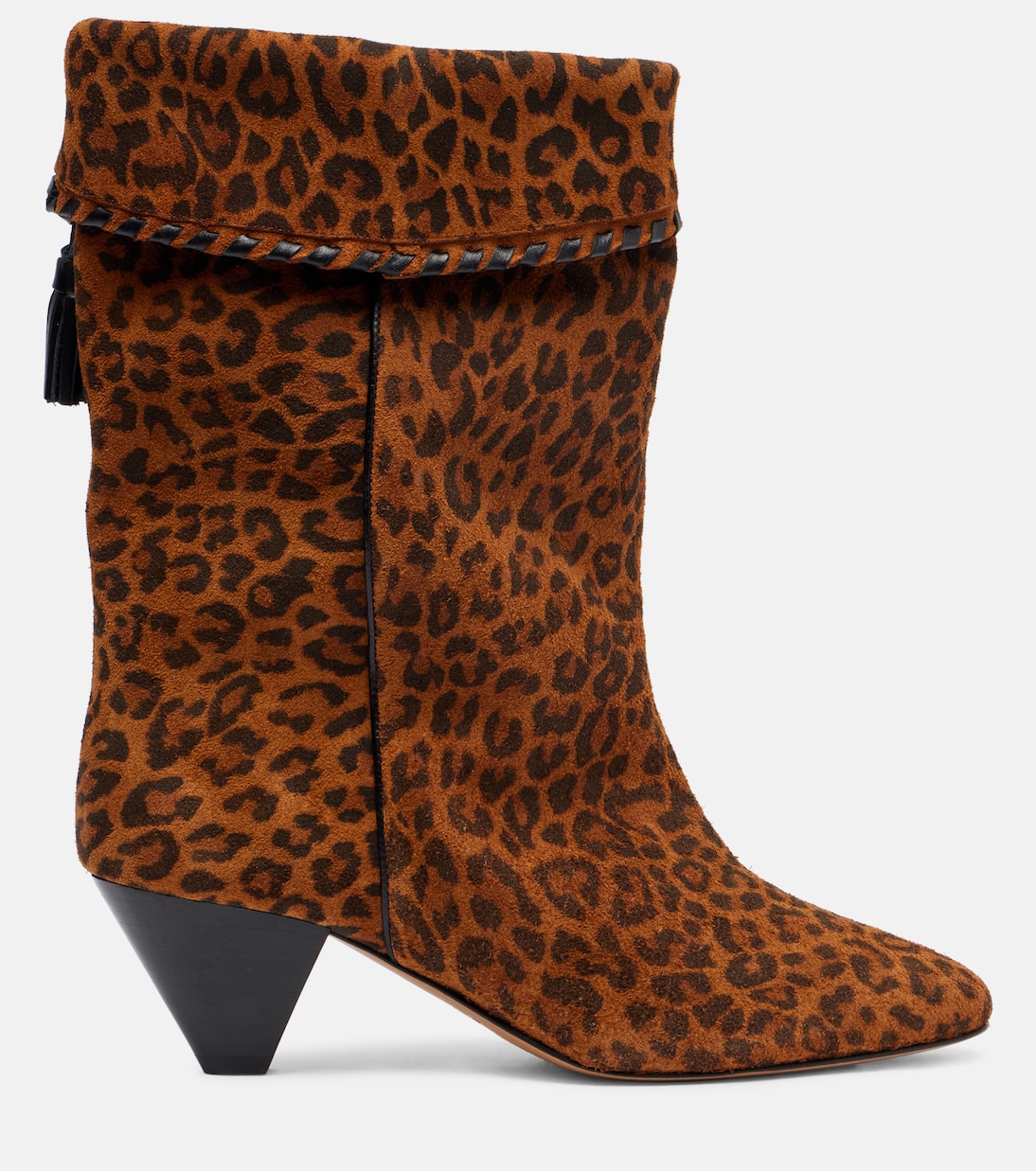 Ботинки Dalby 55 до щиколотки из замши с леопардовым принтом Isabel Marant, Leopard — фото 4