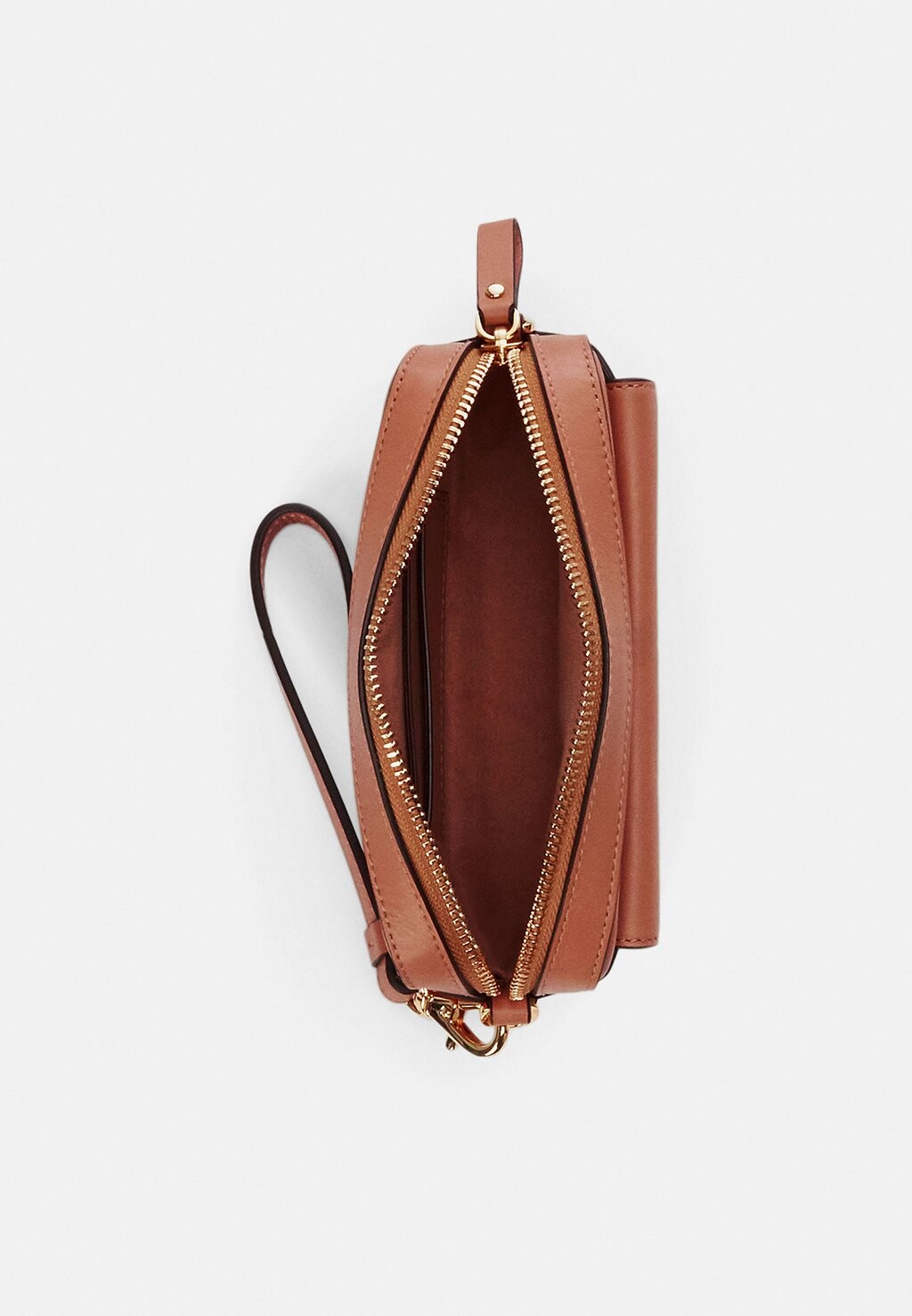 

Сумка через плечо LEATHER SMALL MARCY CONVERTIBLE POUCH Ralph Lauren, цвет Tan