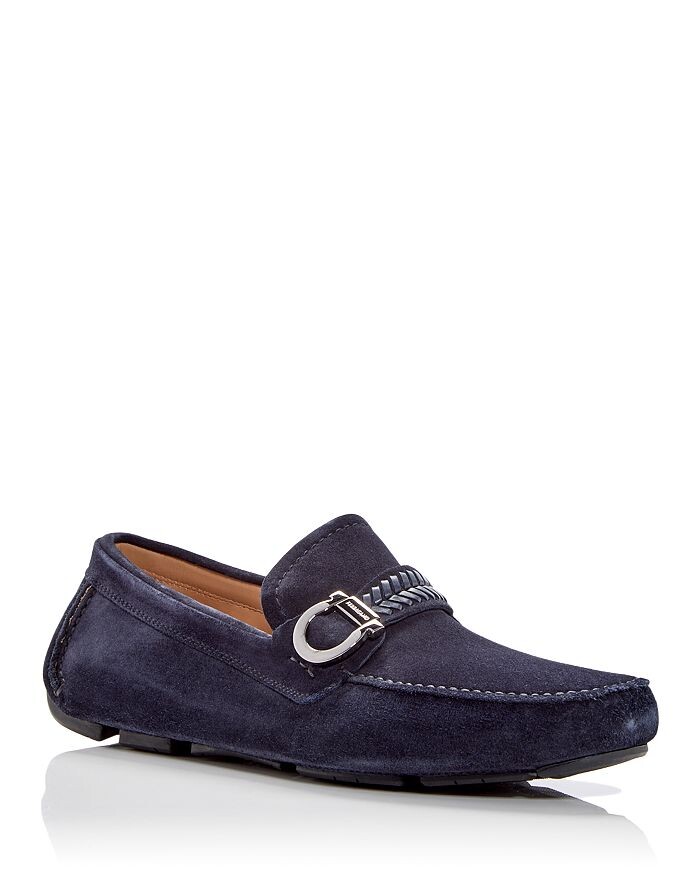 

Мужские лоферы Ferragamo Elisi Moc Toe Driver, синий