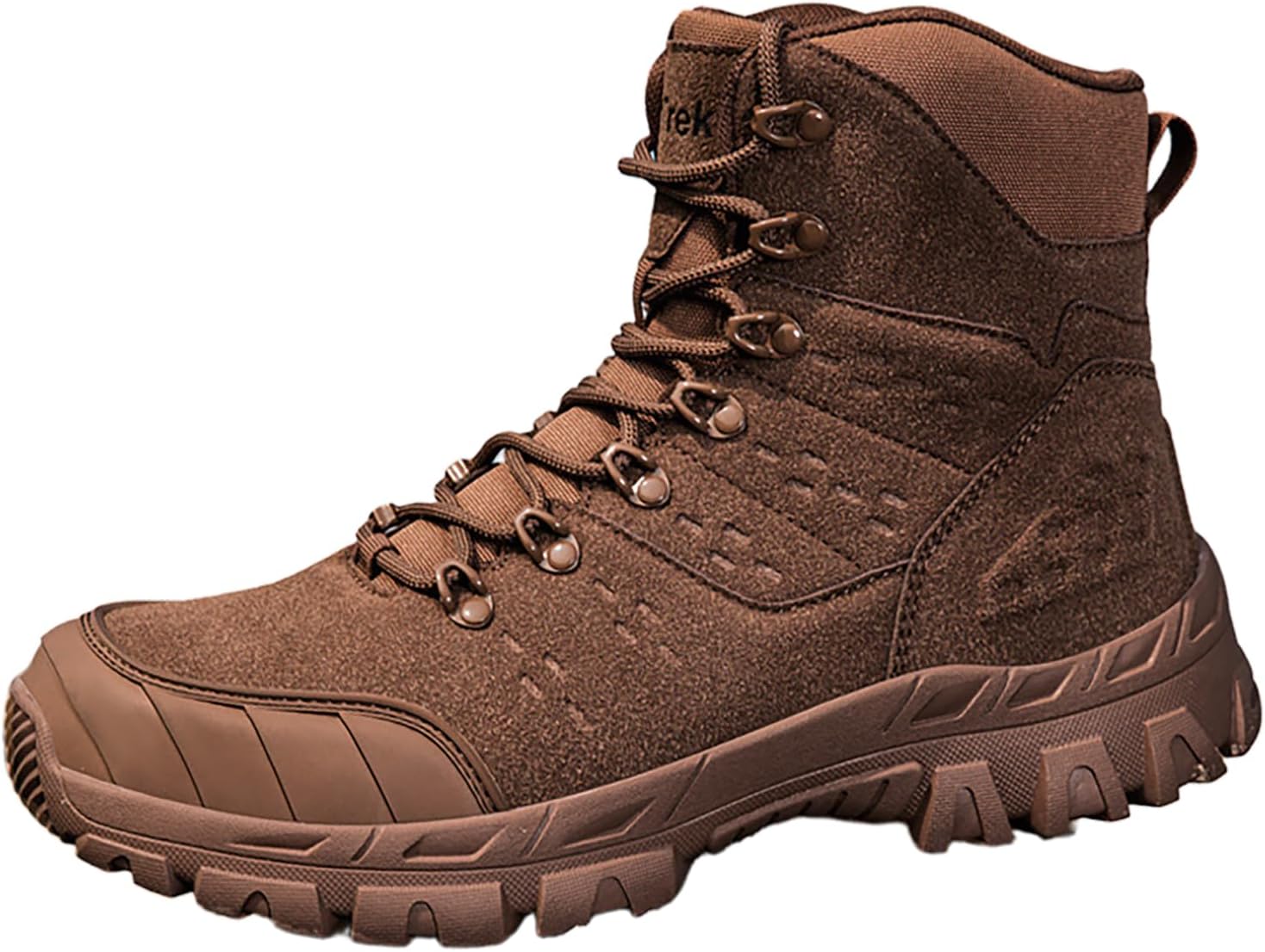 

Мужские военные тактические боевые ботинки NXNBHSL из замши с шнуровкой, широким круглым носком, противоскользящей платформой, высокие на щиколотку, для улицы, пеших прогулок, пустыни, джунглей, работы вне дороги, коричневый