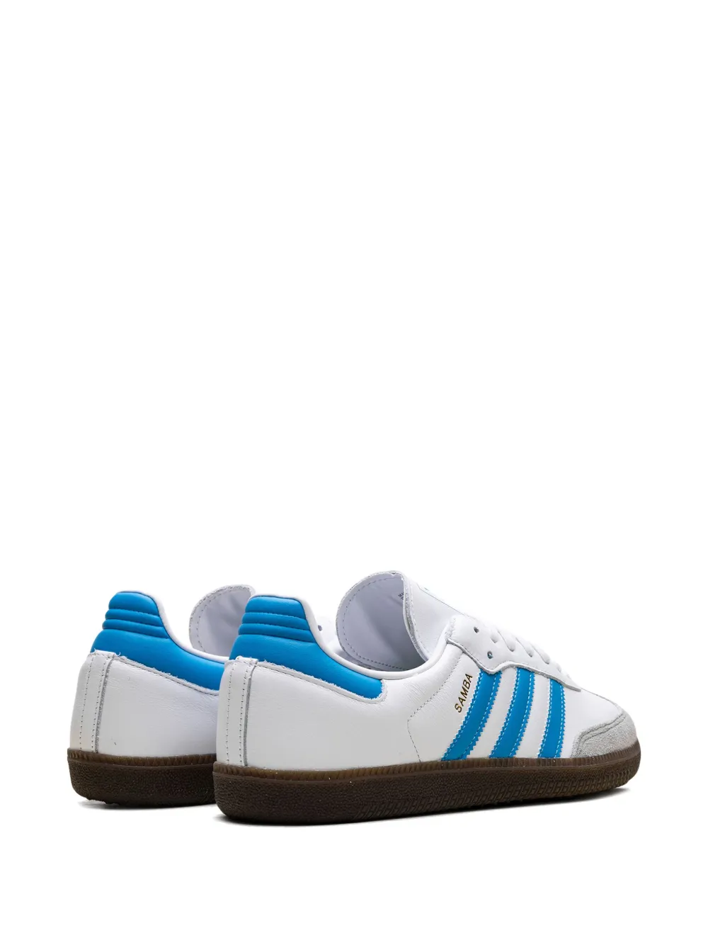 Кроссовки Samba OG White/Shock Cyan Adidas, белый — фото 3