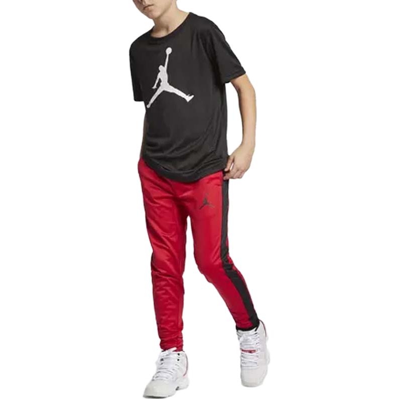 Футболка (GS) Jordan logo Boy's Dri-FIT T-shirt 'Black' — фото 3