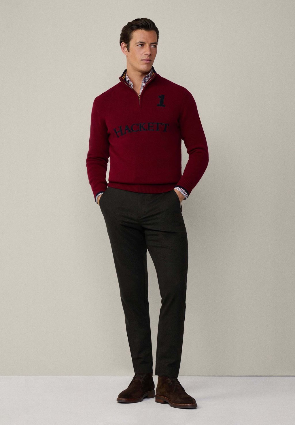 

Джемпер HERITAGE HZIP Hackett London, красный