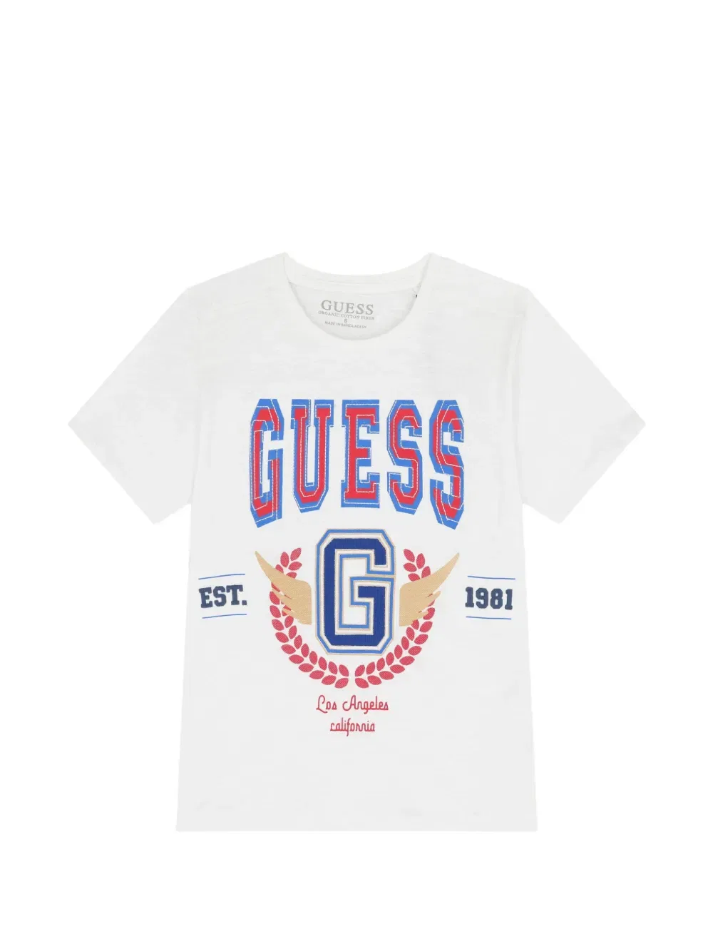Футболка с графическим логотипом Guess Kids, белый