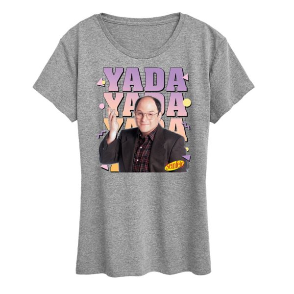 

Женская футболка с принтом Seinfeld yada yada Licensed Character, серый