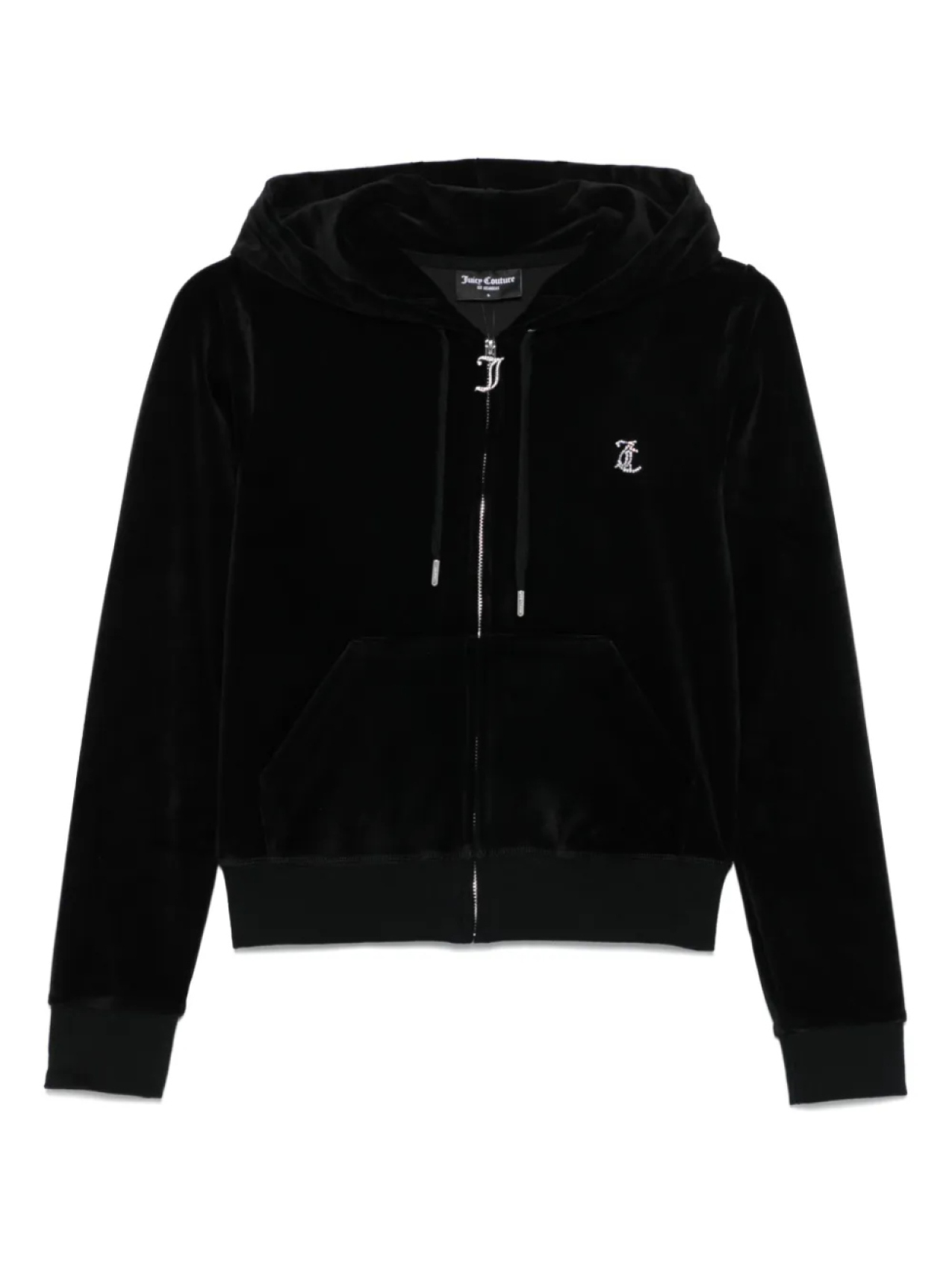 

Велюровая толстовка с капюшоном Juicy Couture, черный