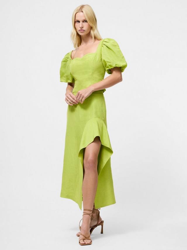 

Юбка миди Islay из льняной смеси French Connection, Cactus Green