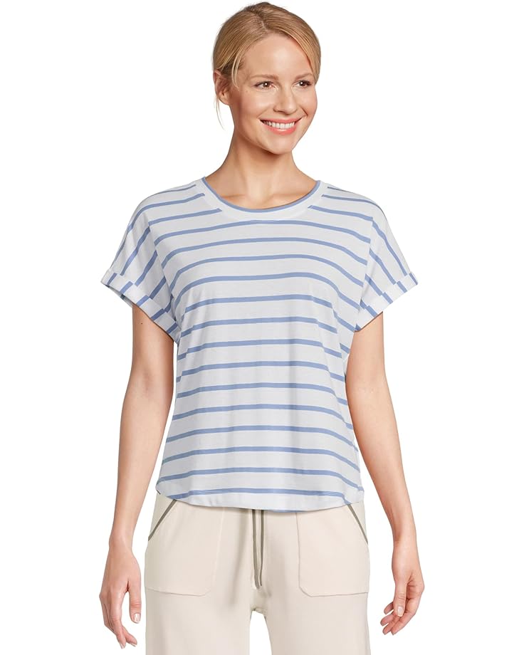 

Футболка Splendid Skye Short Sleeve Striped Tee, цвет Persian Jewel Stripe