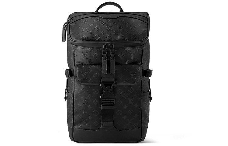 

LOUIS VUITTON Рюкзак из холста с кожаной отделкой мужской черный