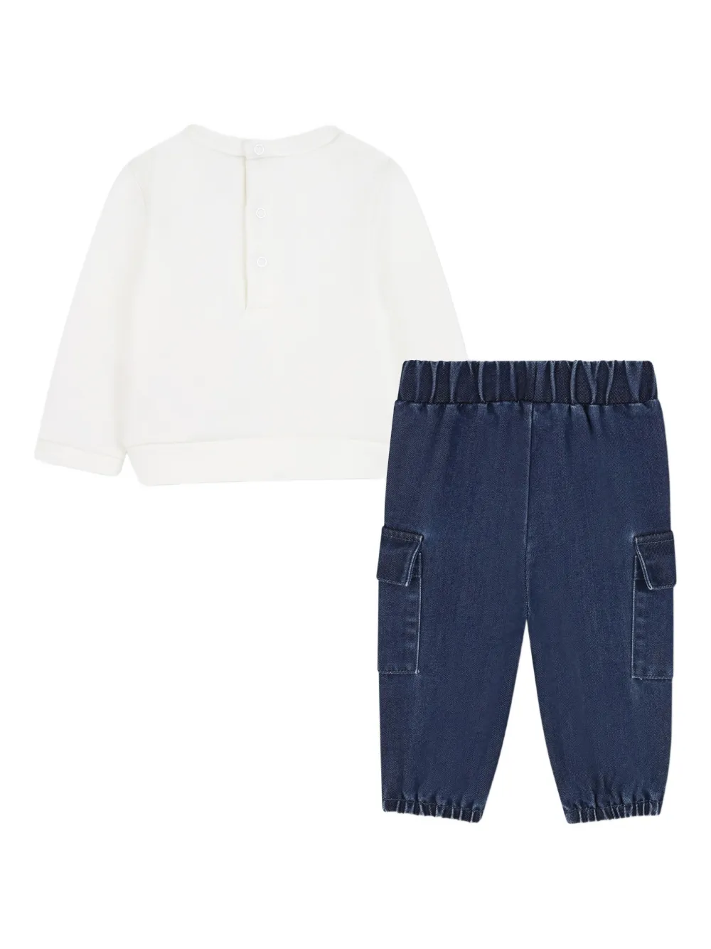 Комплект из толстовки и брюк с логотипом Michael Kors Kids, белый — фото 2