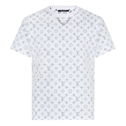 

Футболка LOUIS VUITTON SS22 Collar Chain Logo Short Sleeve Unisex White, белый