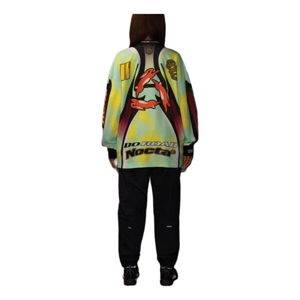 Футболка x nocta drake l'art drx long sleeve t-shirt 'multicolor' Nike, зеленый — фото 2
