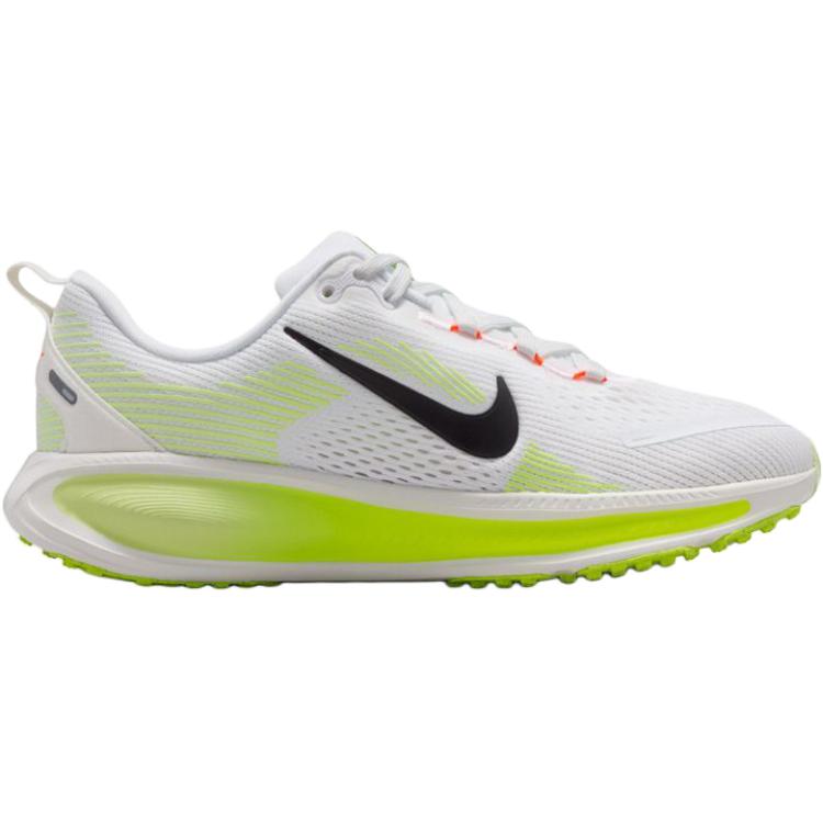 Nike Детские низкие кроссовки Vomero 18 для бега, белые и зеленые, для подростков — фото 3
