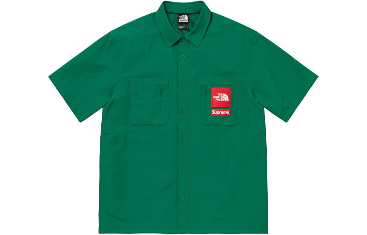 Рубашка North Face X SS22 унисекс Supreme, зеленый — фото 3
