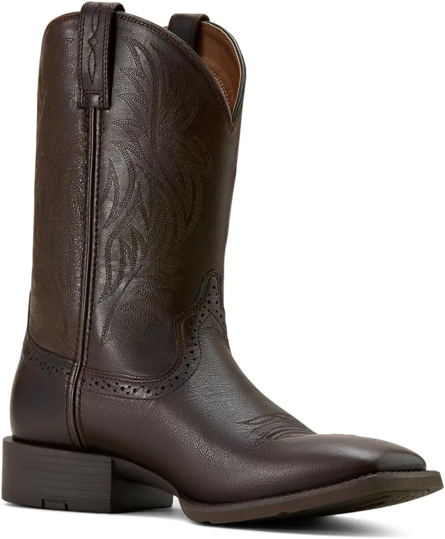 Мужские западные ковбойские сапоги Ariat Sport с широким квадратным носком — фото 3