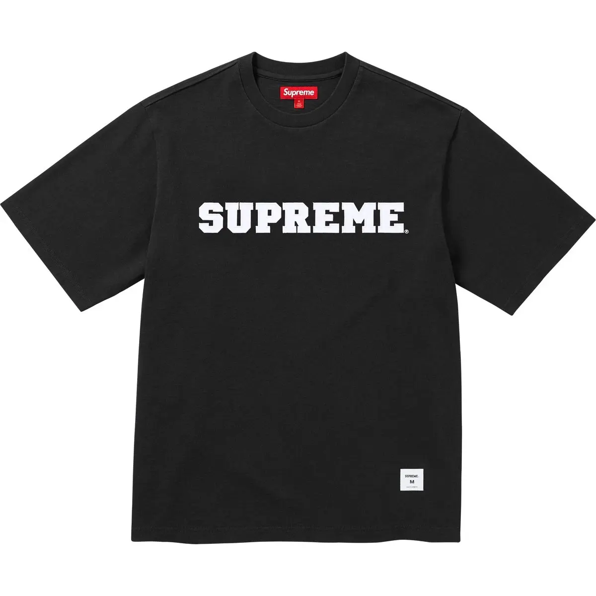 

Футболка FW25 WEEK9 Collegiate Appliqué Unisex Supreme, черный