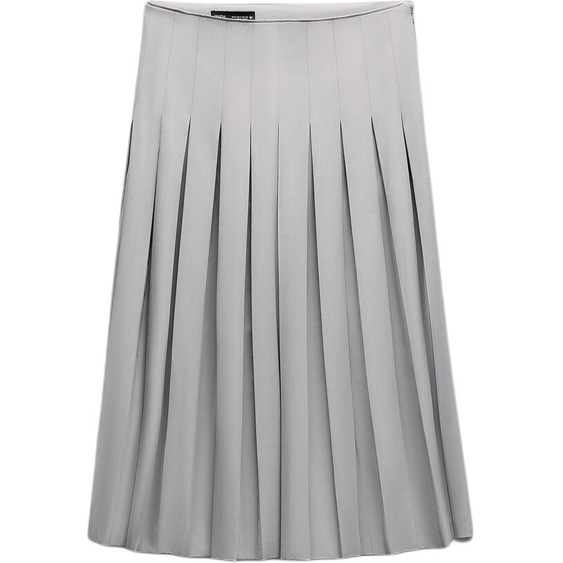 

Повседневная длинная юбка женская серая Zara
