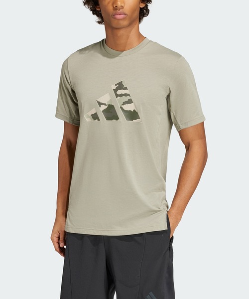 

Футболка с коротким рукавом, камуфляжным принтом и логотипом Adidas, зеленый