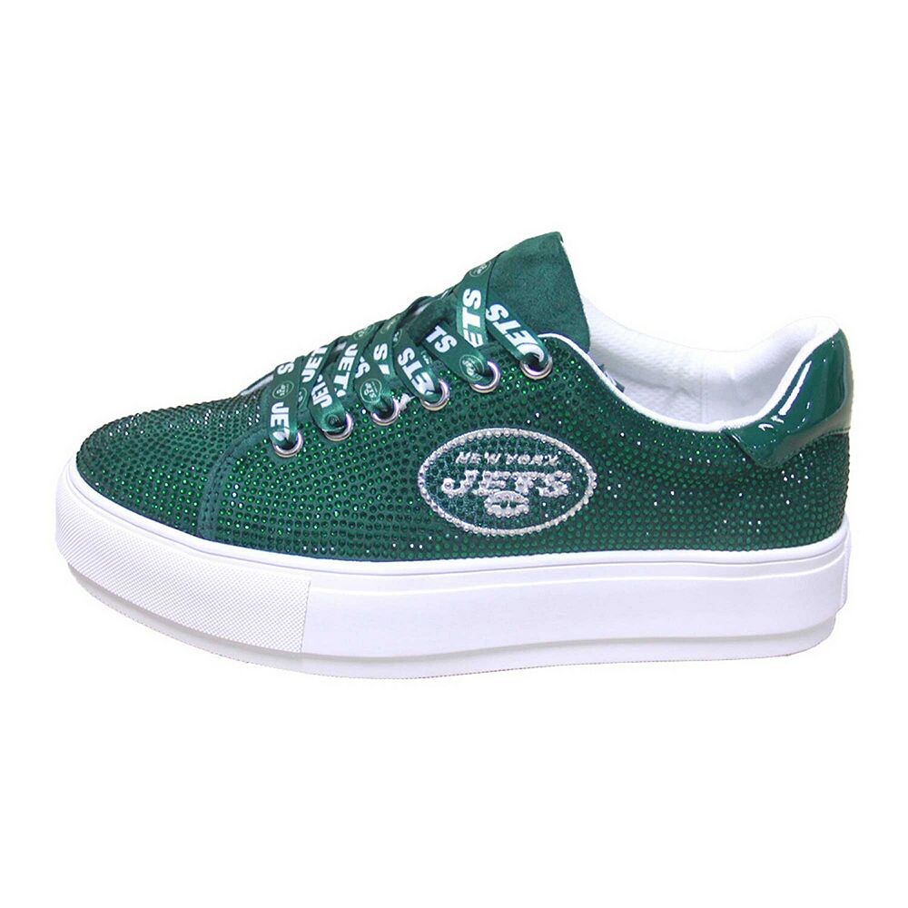 Женские зеленые кроссовки Cuce New York Jets Team с кристаллами, цвет Jet Green — фото 4