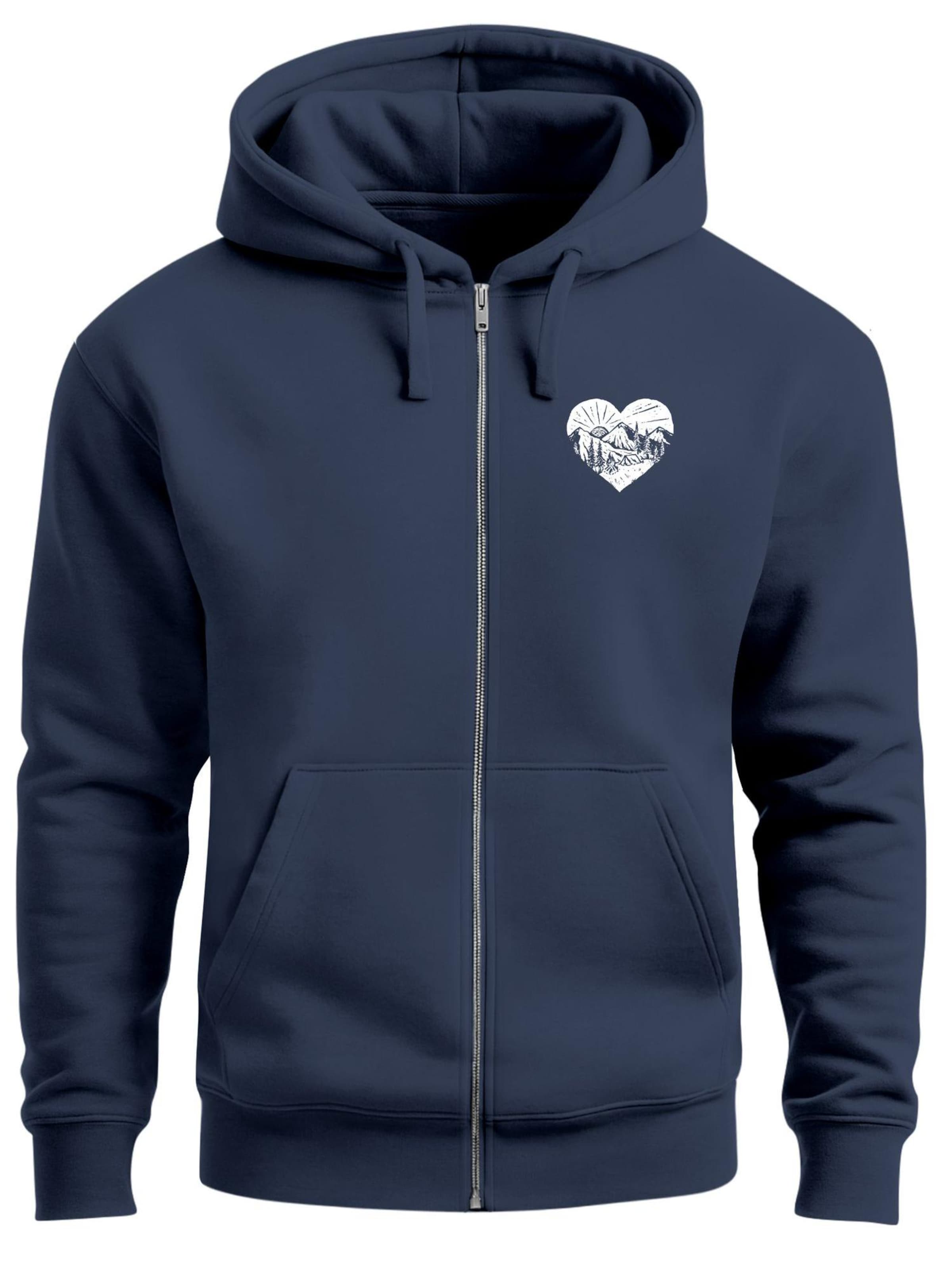 

Neverless Толстовка с капюшоном на молнии 'Wanderlust' в цвете navy