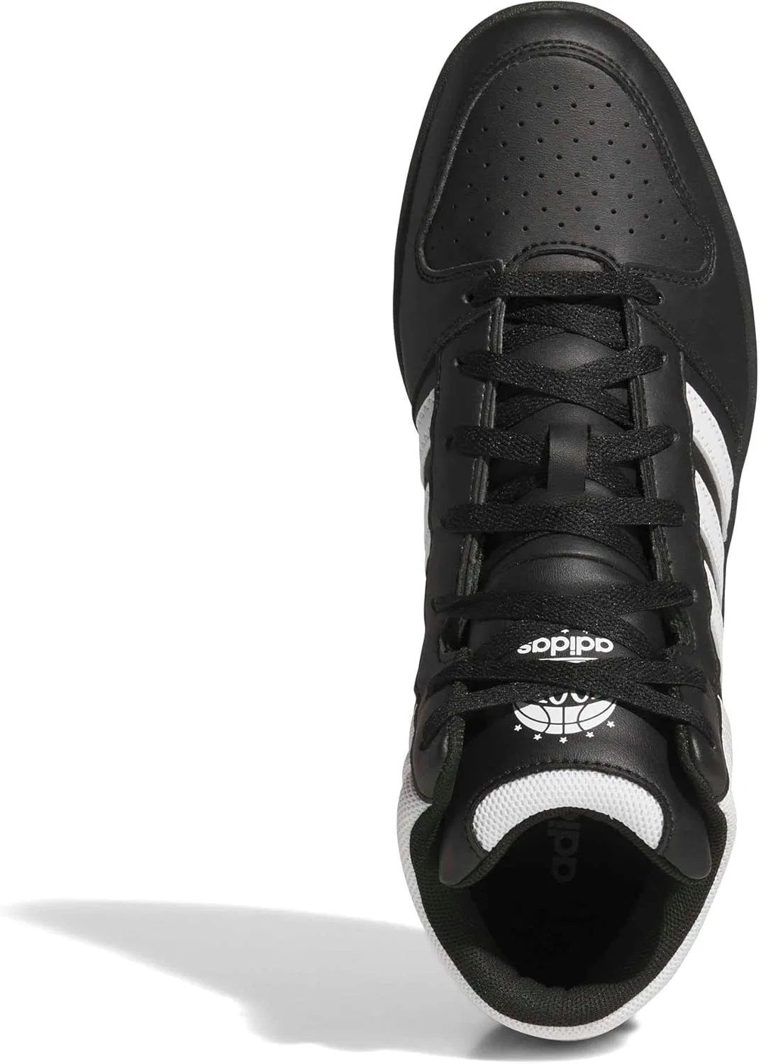 Кроссовки Adidas Unisex Hoops Mid Classic, Core Black Ftwr White Orbit Grey — фото 2