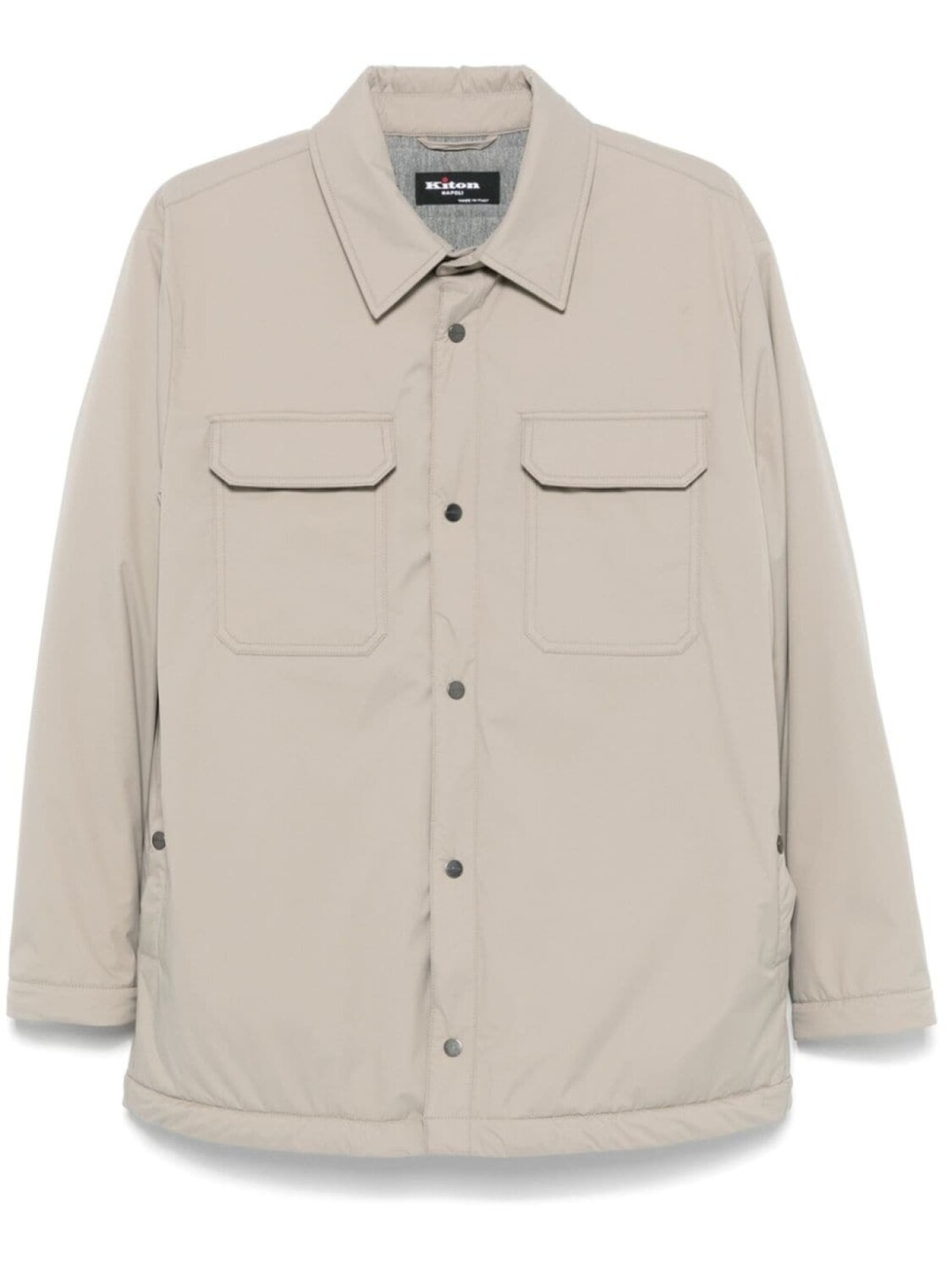 

Kiton утепленная куртка-рубашка, коричневый