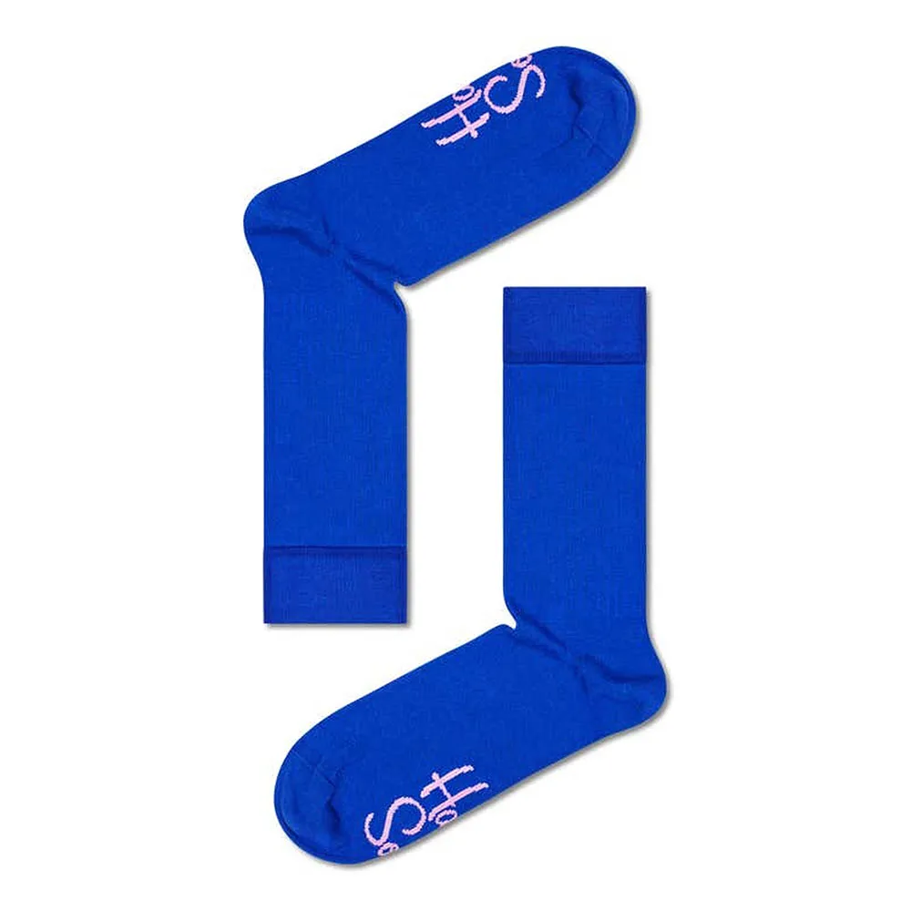

Носки Happy Solid Blue Rib Crew long, синий