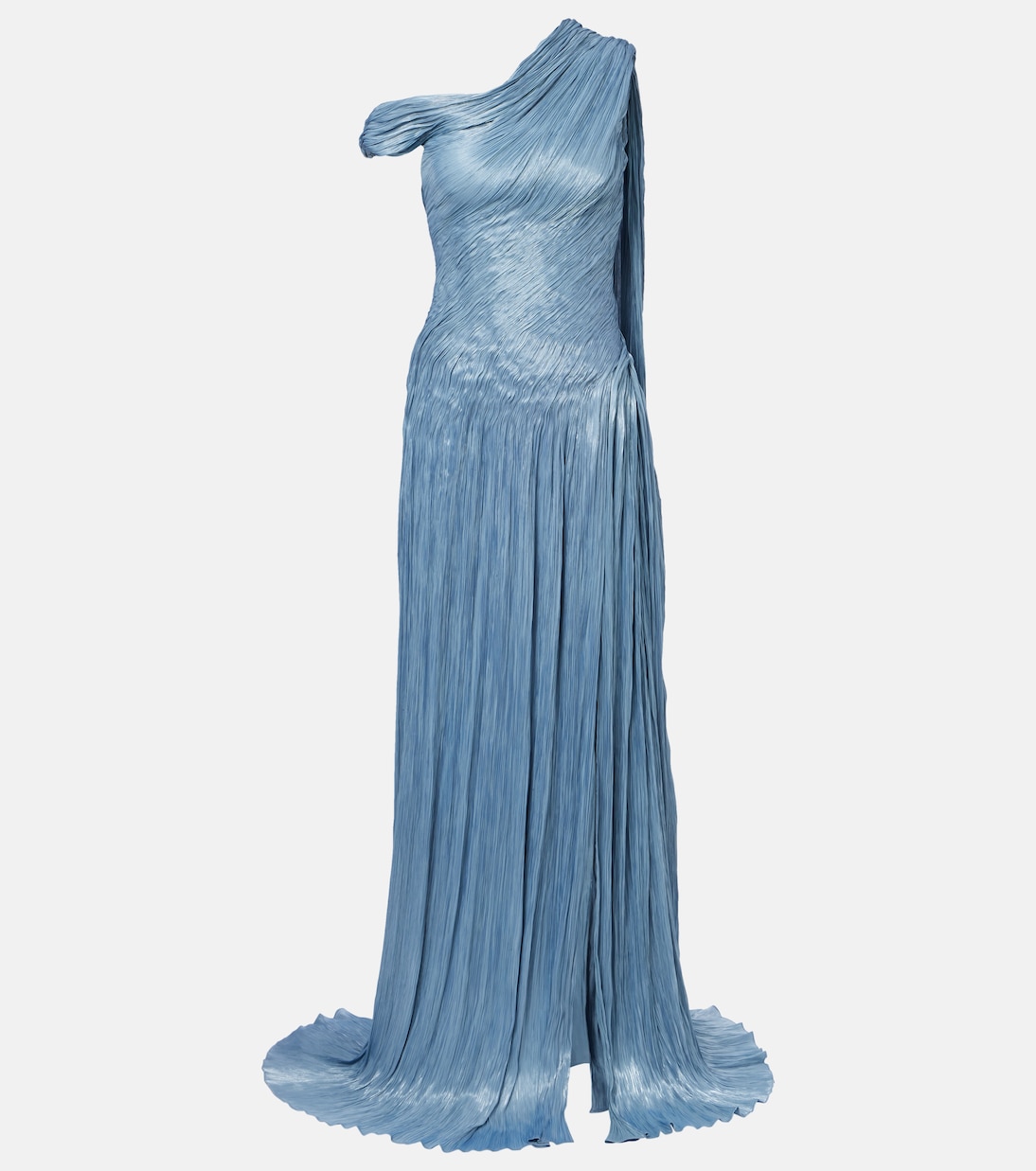 

Платье из шелкового шифона с драпировкой и складками Marmar Halim, Royal Blue