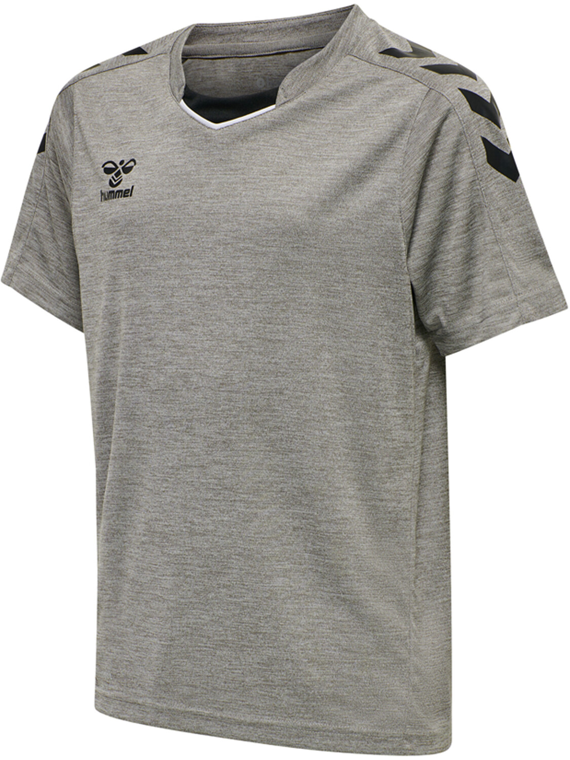Футболка Hummel Trikot S/S Hmlcore Xk Poly Jersey S/S Kids, серый меланж — фото 4