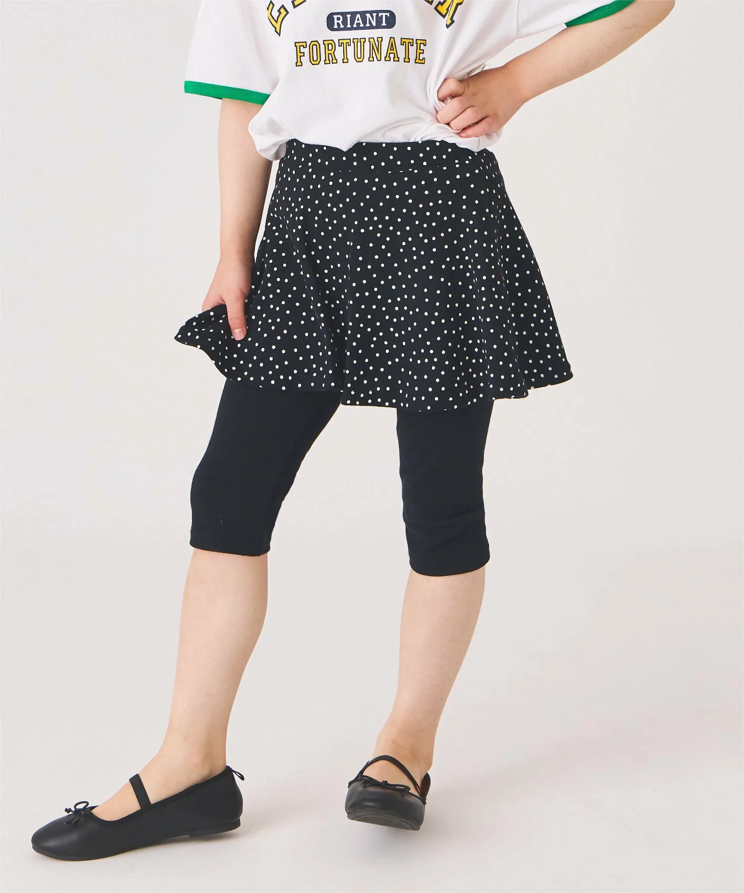 Юбка Юбки длиной 6 дюймов с принтом по всей поверхности Ever Closet, F. Black (polka dot pattern)