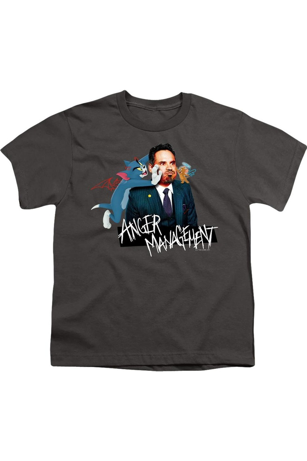 

Футболка для детей с принтом "Гнев под контролем" из мультфильма "Том и Джерри" Gildan, Charcoal