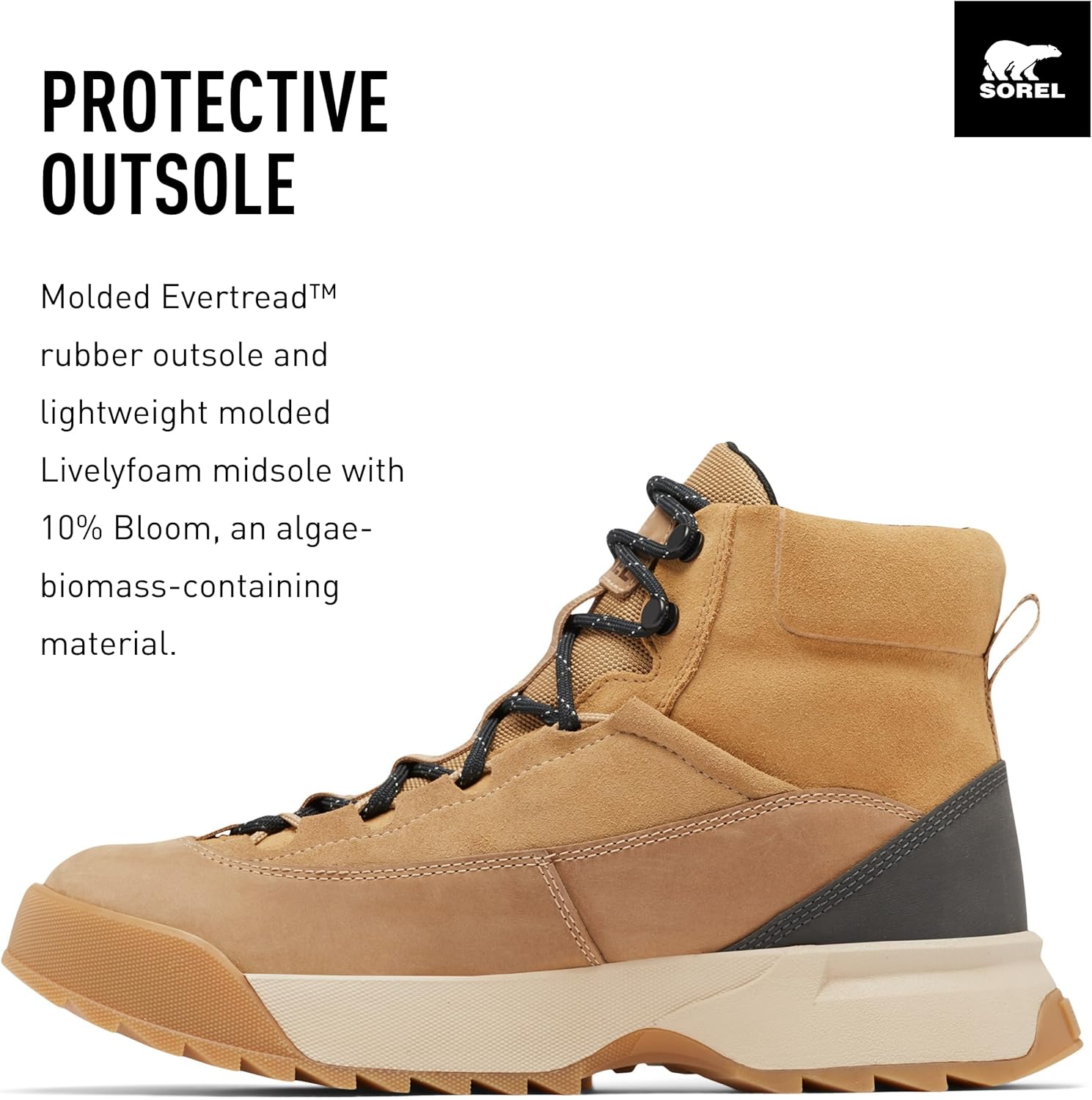 Мужские водонепроницаемые ботинки Sorel Scout 87' Mid, Caribou Buff, Gum 2 — фото 3
