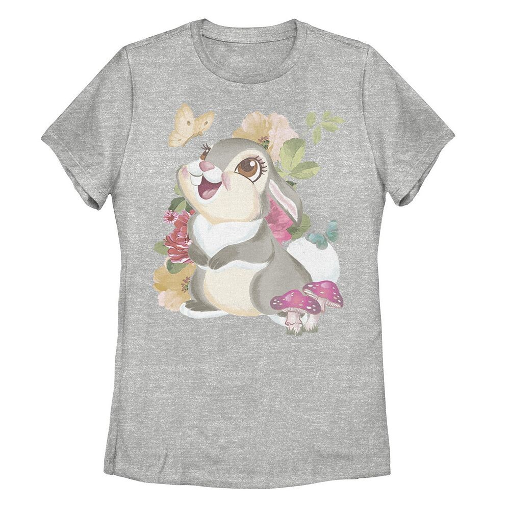 

Детская футболка Disney's Bambi Thumper с винтажным цветочным рисунком и портретным рисунком Licensed Character, цвет Athletic Heather