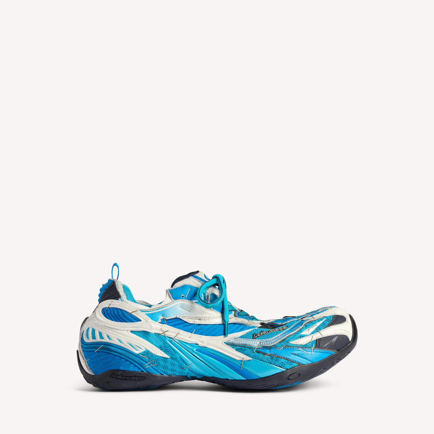 

Мужские кроссовки soleless синего, белого и серебристого цветов BALENCIAGA, синий/серебристый/белый