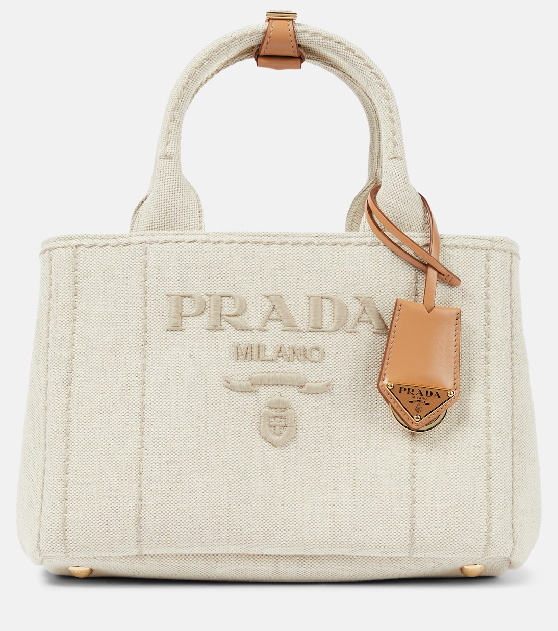 

Средняя холщовая сумка Giardiniera Prada, Naturale