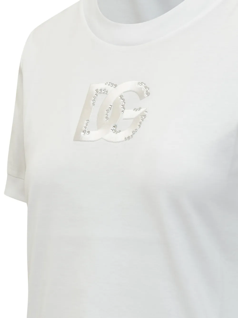 Футболка с короткими рукавами и логотипом Dolce & Gabbana, белый — фото 3