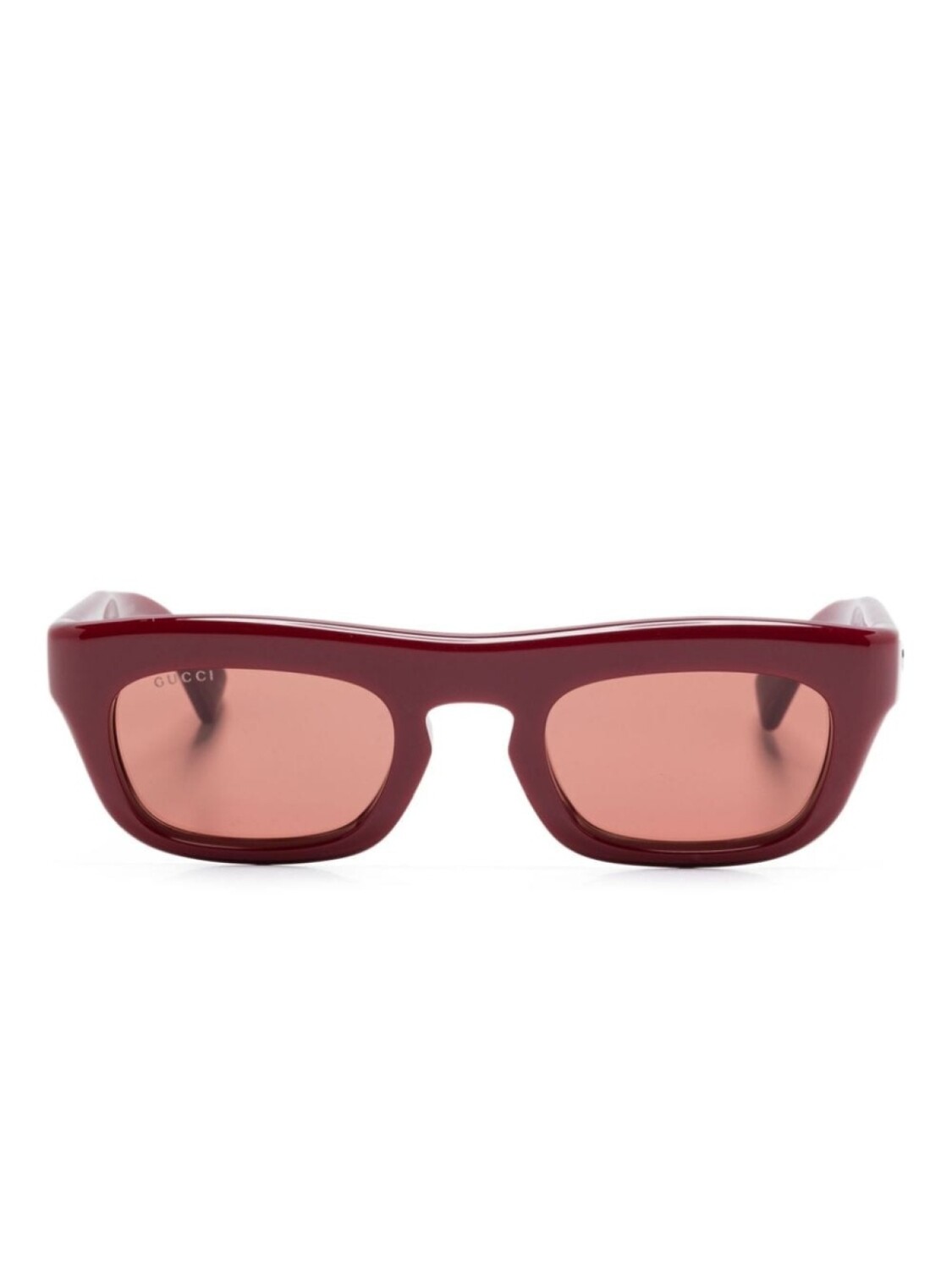 

Солнцезащитные очки Gucci Eyewear в прямоугольной оправе, красный