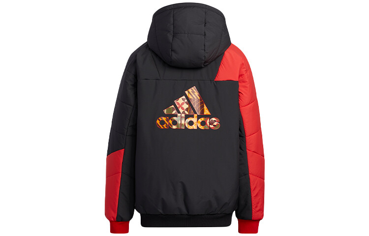 Детские стеганые куртки Adidas, цвет Scarlet — фото 2