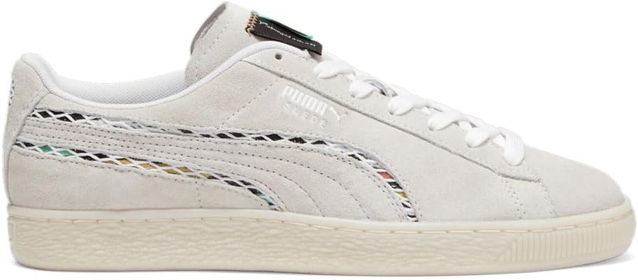 

Мужские кроссовки PUMA Suede Wal Mas Camp с шнуровкой, повседневные- белые