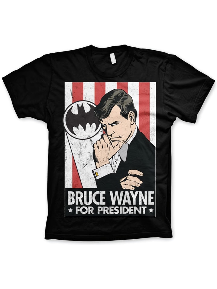 

Футболка Bruce Wayne For President Big Tall T-Shirt черного цвета Batman, Черный, Футболка Bruce Wayne For President Big Tall T-Shirt черного цвета Batman