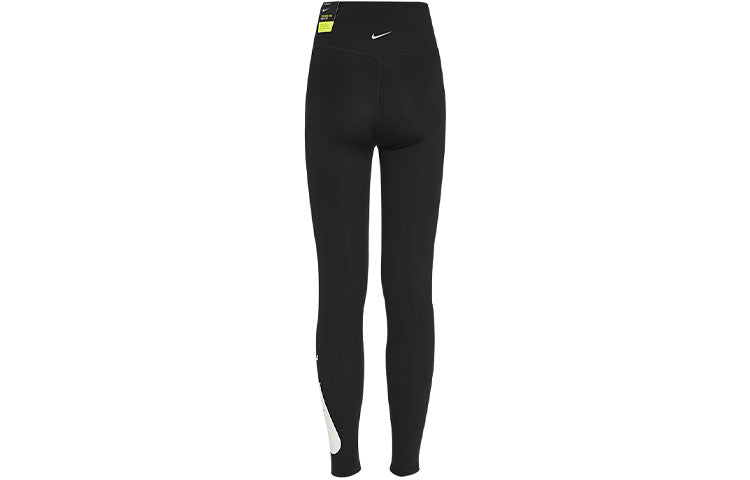 Брюки (WMNS) Nike Swoosh Run Logo Fitness Pants Black — фото 3