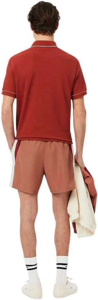 Мужские плавки Lacoste Colorblock, кремовый/бордовый — фото 3