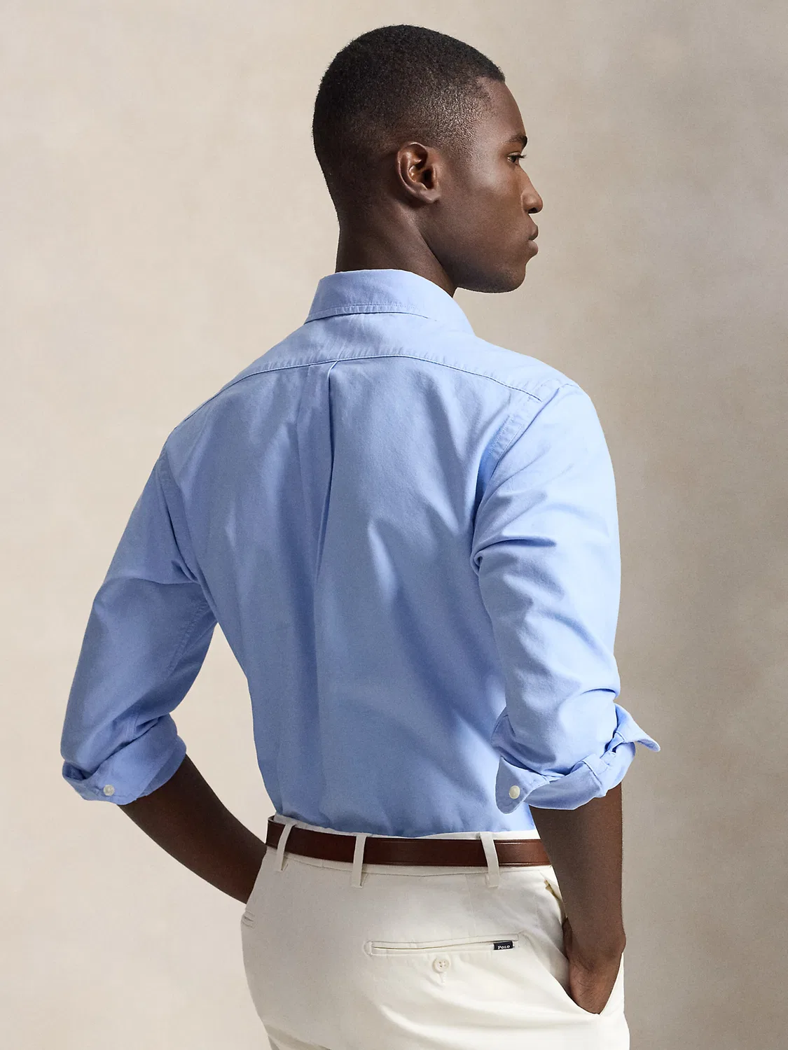 Рубашка на пуговицах стандартного кроя Polo Ralph Lauren, Light Blue — фото 3