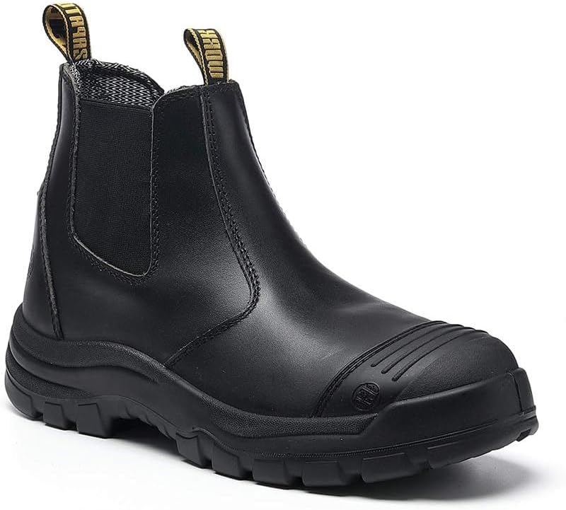 

Мужские ботинки CONRAD Chelsea Slip-On - мягкий носок, композитный носок, водонепроницаемые, противоскользящие, защитная обувь, черный