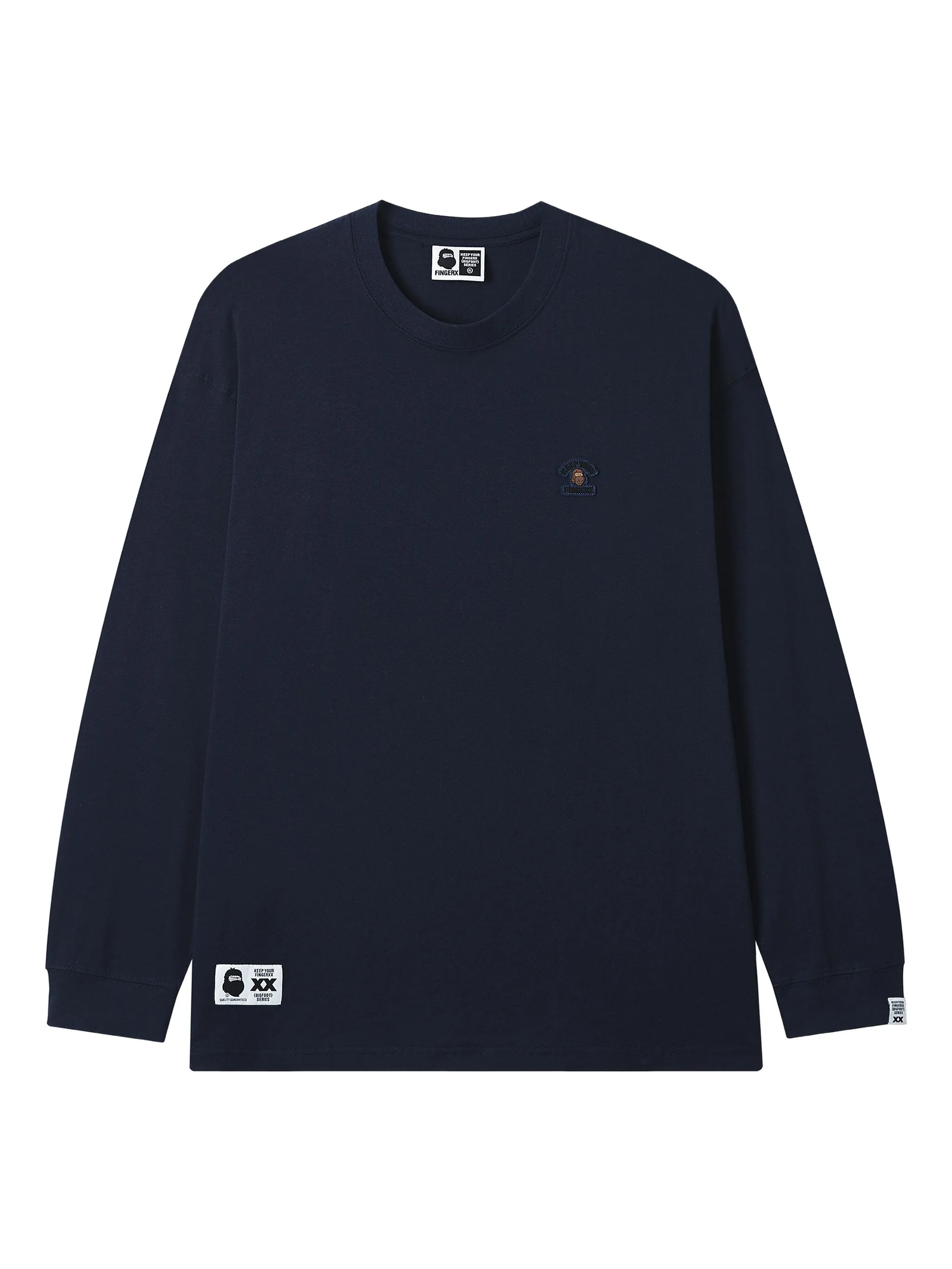 

Футболка с длинными рукавами и логотипом Fingercroxx, синий