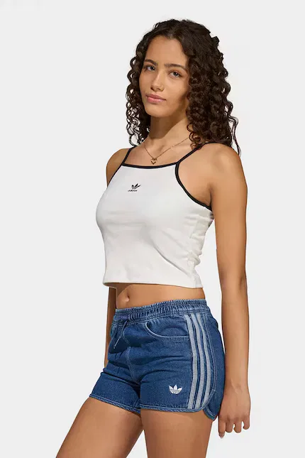 Топ детский из эластичного хлопка Adidas Originals, белый