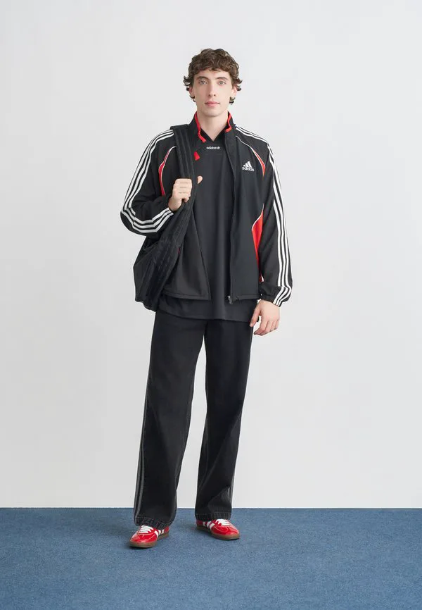 Тренировочная куртка teamgeist Adidas Originals, Black/Better Scarlet — фото 2