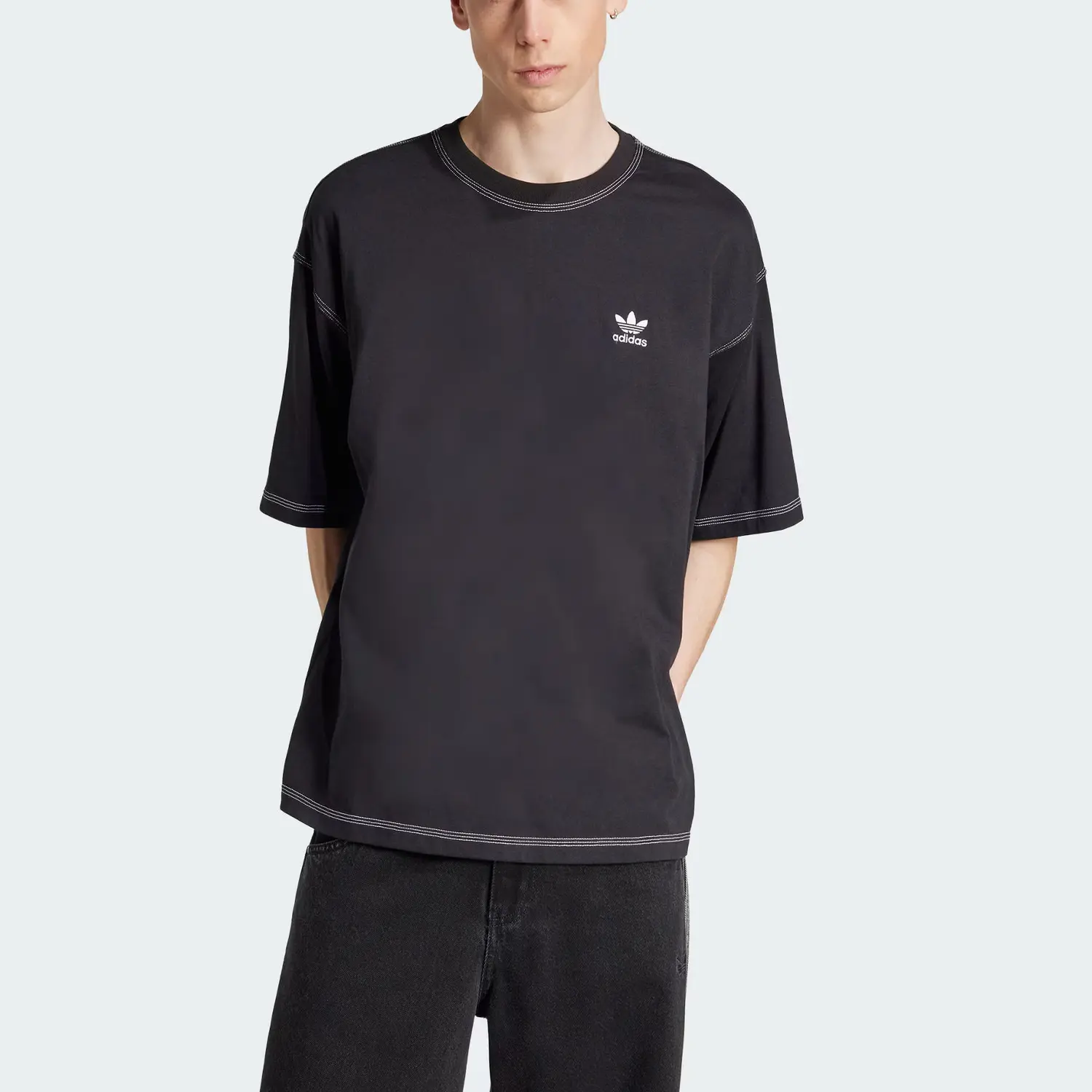 Футболка Trefoil Essentials Adidas Originals, черный — фото 3