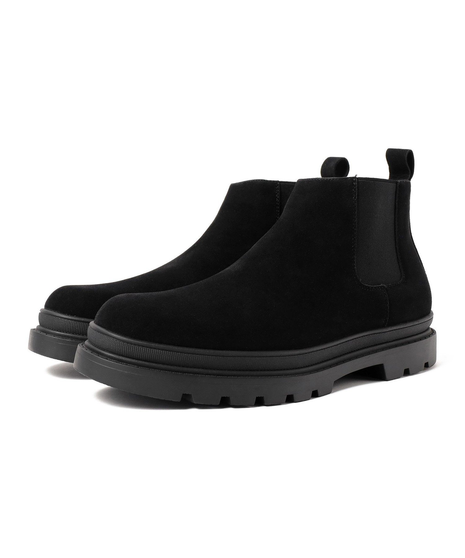 Боковые клинья сапоги BEAMS HEART MEN, Black suede