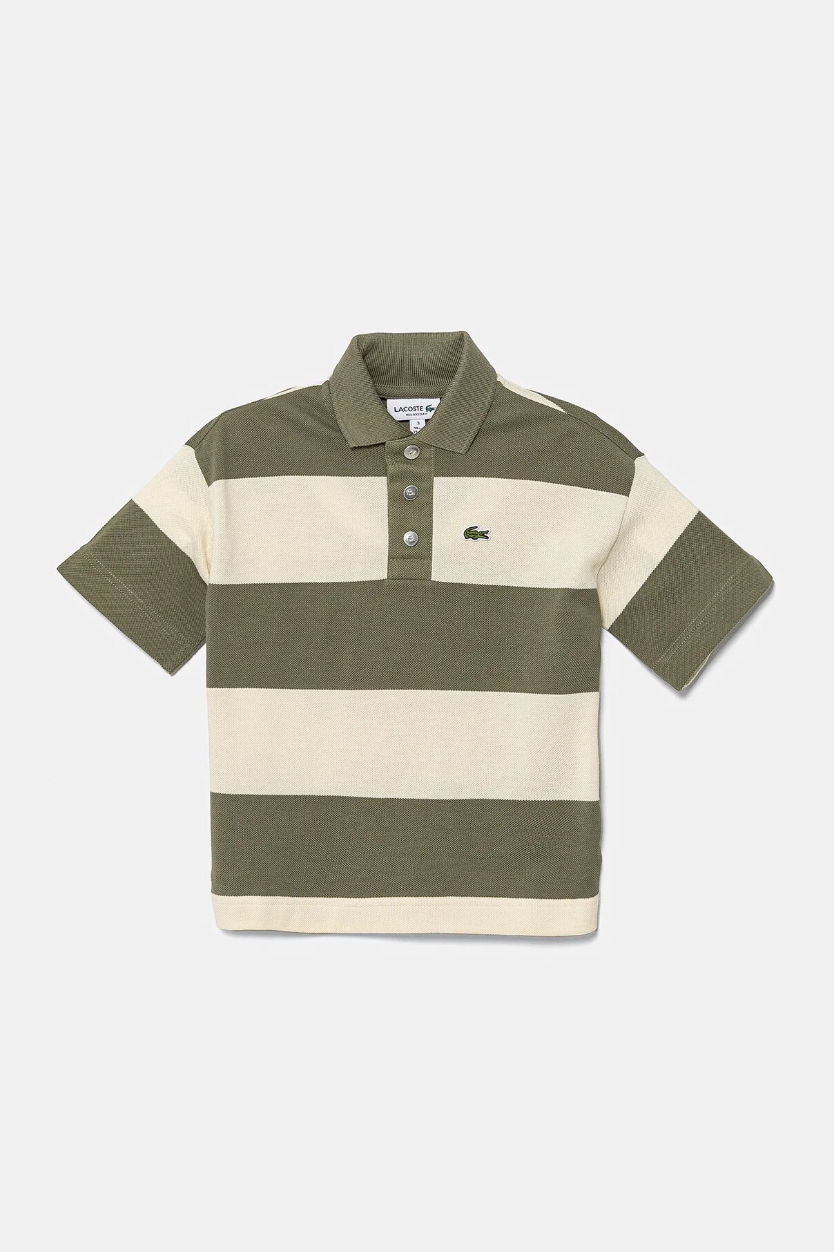 

Детское поло из хлопка Lacoste, зеленый